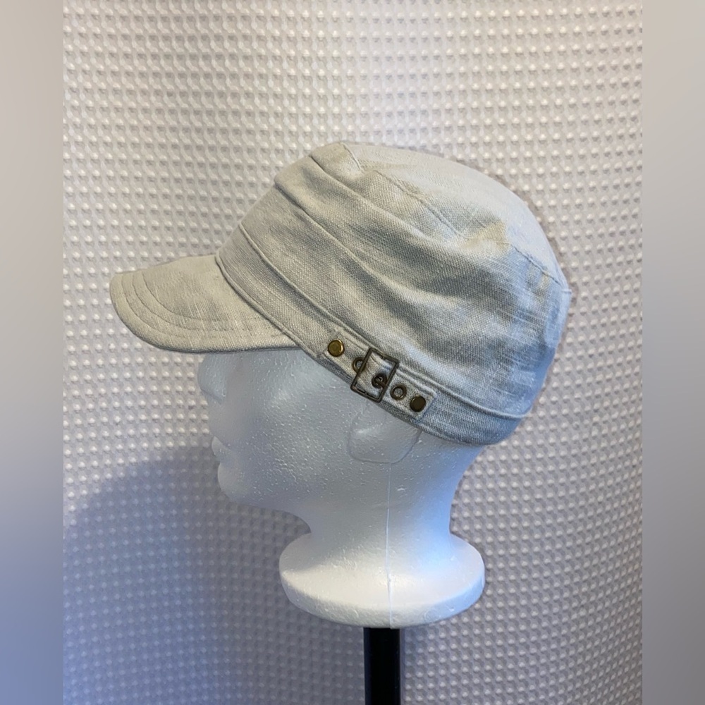 Women’s Linen cotton blend light gray Cap